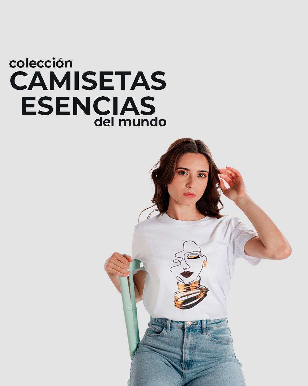 Colección camisetas mujer 100% algodon organico esencias el mundo
