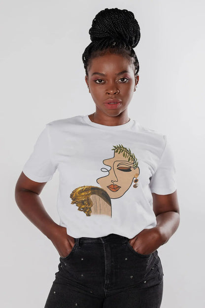 camiseta mujer con estampado de la esencia grecorromana ideal para regalo